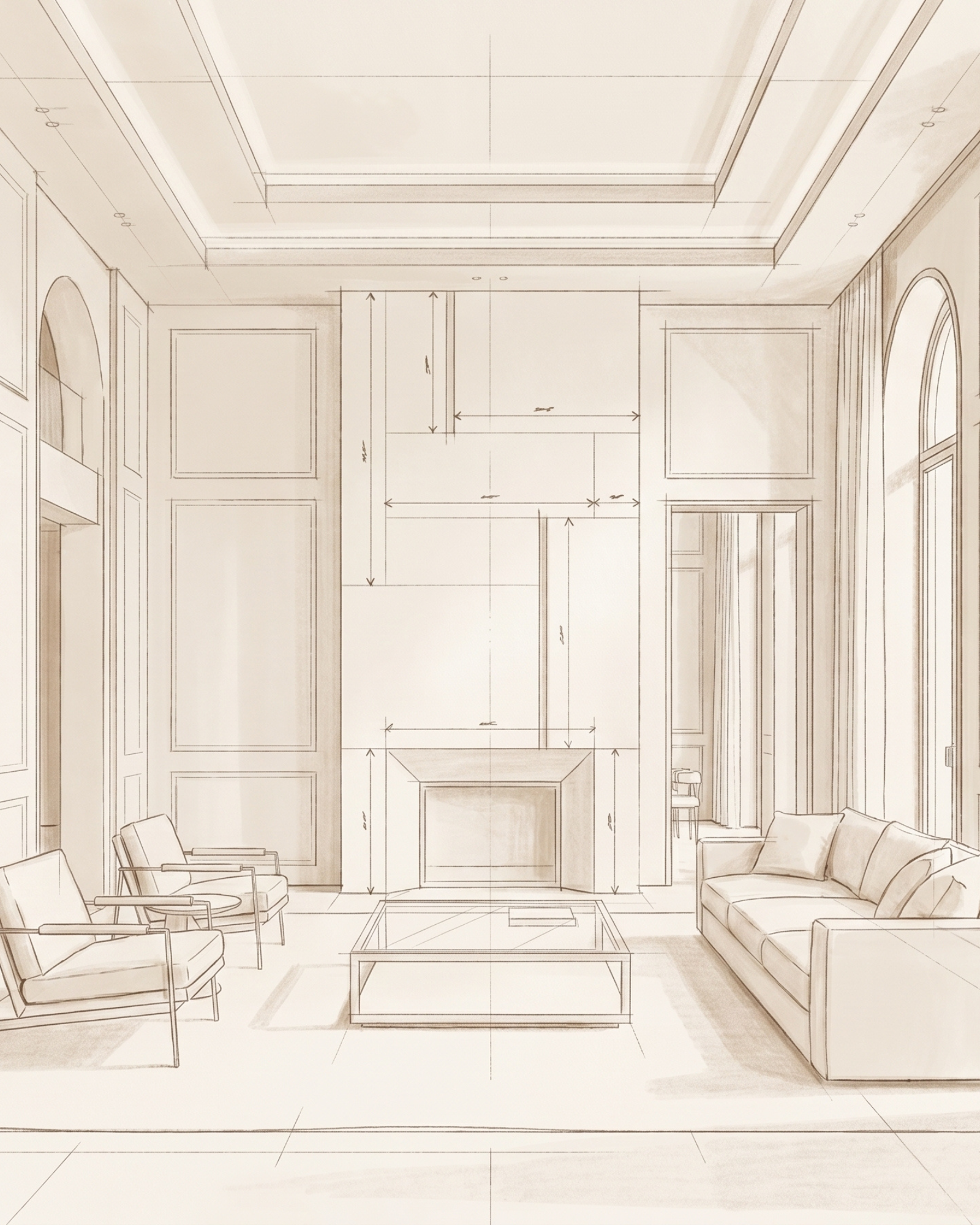Architectural sketch by Anukura Architects