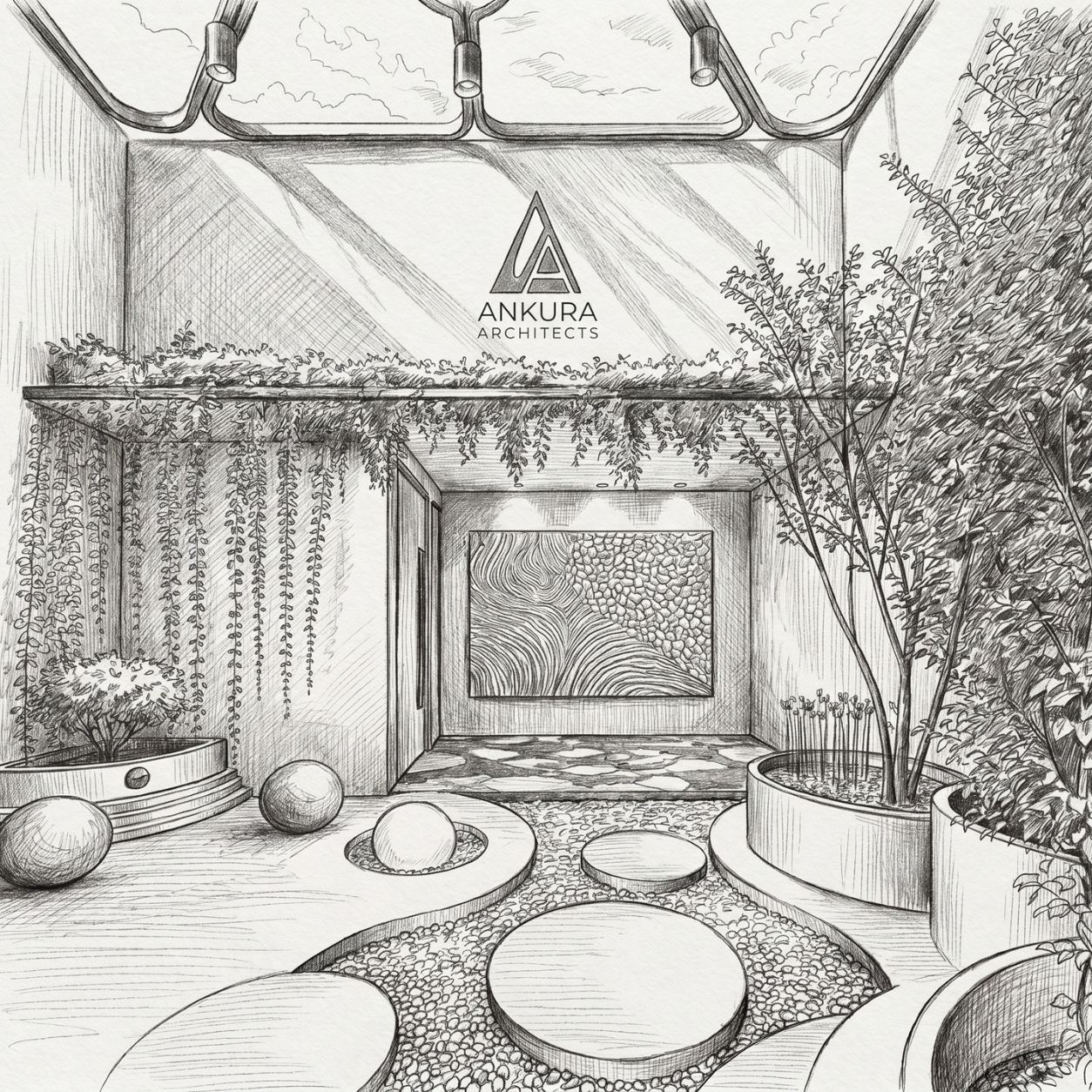 Architectural sketch by Anukura Architects